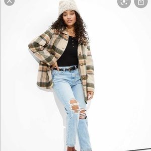 AE Oversized Plaid Shacket